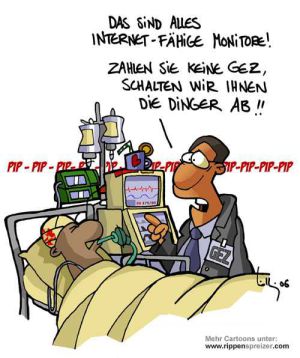 Wir danken dem Verlag MEDI-LEARN.net GbR für die freundliche Erlaubnis, Cartoons von Rippenspreizer verwenden zu dürfen. Mehr Cartoons sind unter http://www.medi-learn.de/cartoons/ zu finden.